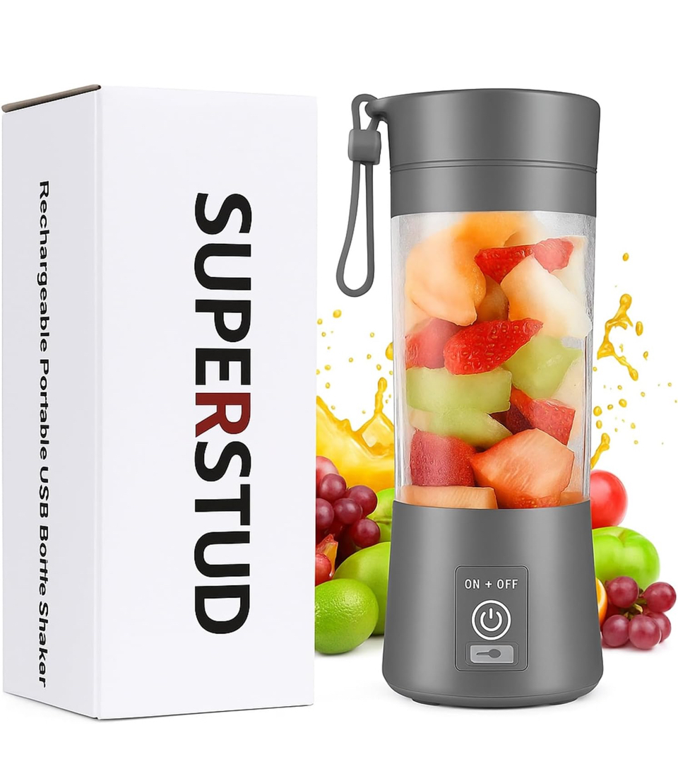 SUPERSTUD Portable USB Juicer Blender for Juices and Smoothie, Milk Shakes, Compact Smoothie Maker for Gym, Office, & Kitchen || Blender Mixer Grinder (GREYRich)