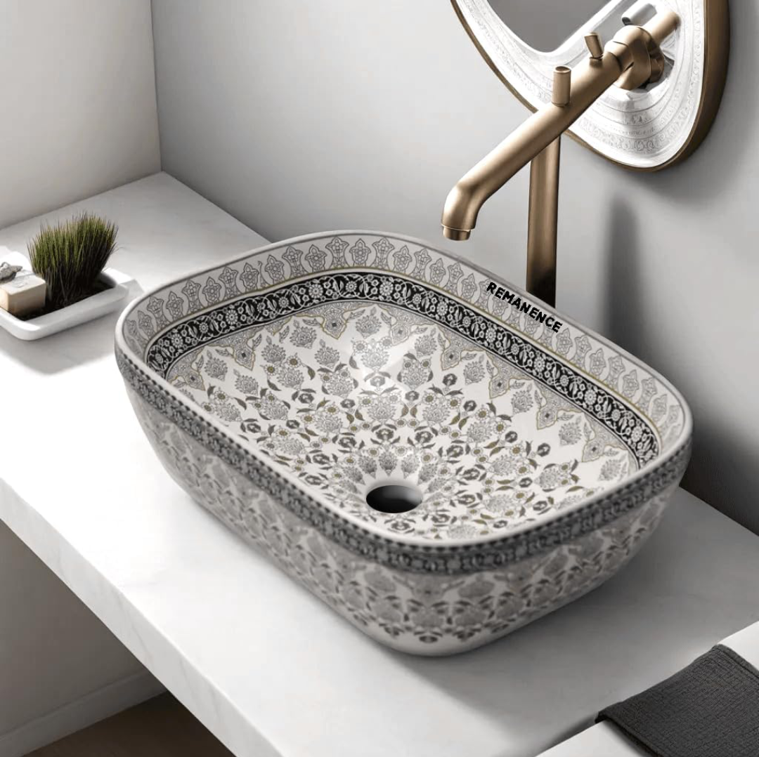 REMANENCE Premium Designer Table Top Ceramic Wash Basin For Bathroom