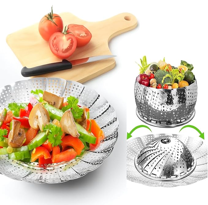 DDN_R_ Vegetable Steamer for Cooking || Steamer For Kitchen || Basket Stainless Steel