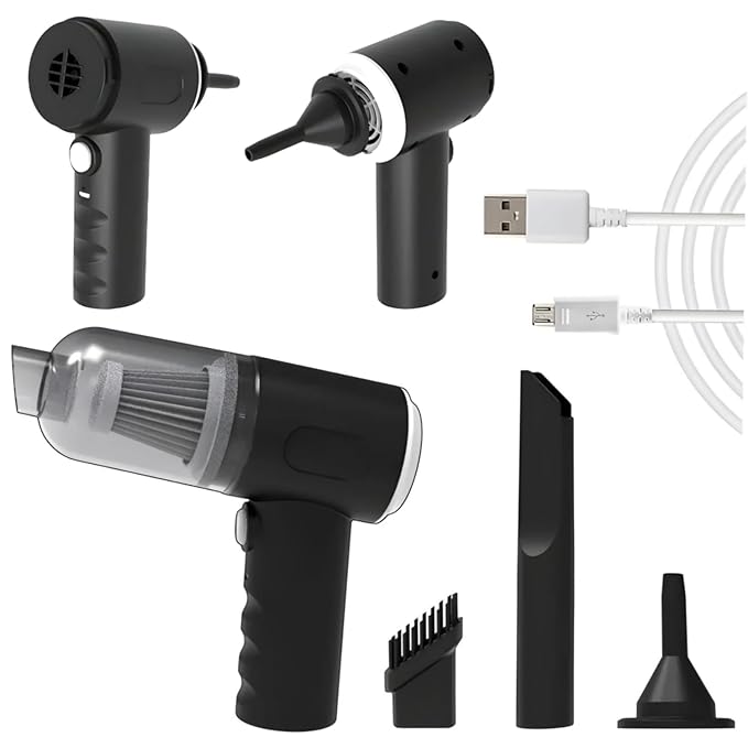 SUPERSTUD Car Vacuum Cleaner 2 in 1 with 3 Attachments & Blower | Cordless