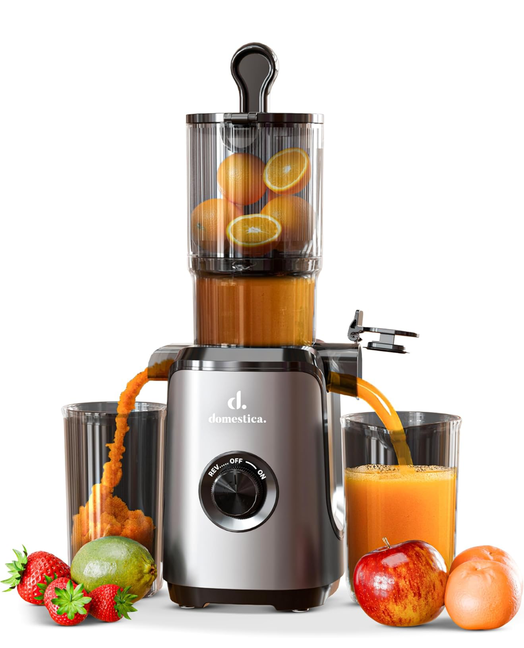 DOMESTICA Dripdrop Cold Press Juicer For Home With 108mm Wide Feed Chute |