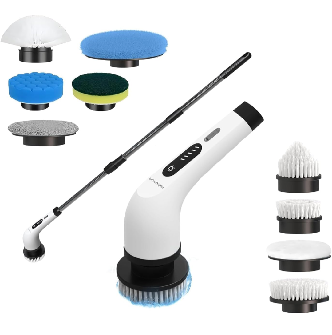 Roboson Electric Spin Scrubber,Cordless Cleaning Brush