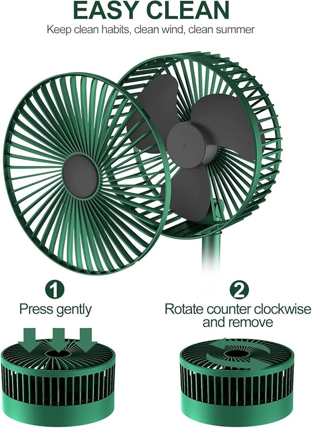 APLIKJA - Portable Mini Fan with Rechargeable Battery, Speed Modes &amp; USB Charging 