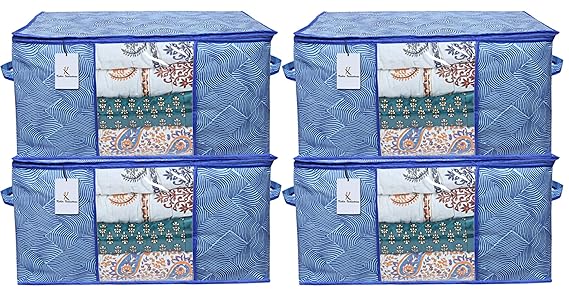 Kuber Industries Leheriya Design Underbed Storage Bag|Large Storage Organiser
